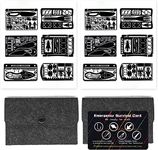 PSKOOK 12 Pcs Survival Multitool Card Emergency Camping Tool EDC Kit in Your Wallet Outdoor Hunting Fishing Hiking Gear