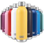 Polar Gear Stainless Steel Water Bottle - 500ml Vacuum Insulated Metal Water Bottle, Double Wall, Leakproof Drinks Bottle - 12H Hot, 24H Cold - Perfect for Work, Travel, Sports, Gym (Yellow)