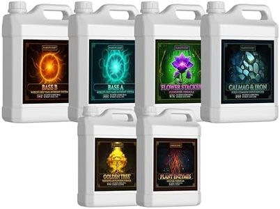 Humboldts Secret Starter Kit Pack XL – World's Best Indoor & Outdoor Plant Fertilizer and Nutrient System: Base A & B – Golden Tree – Flower Stacker – Plant Enzymes – CalMag & Iron