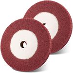 WENHUALI 6 Inch Bench Grinder Polishing Wheel, 320 Grit Tight Weave Durable Polishing Burnishing Wheel, Great for Refurbishing Golf Clubs Metal Copper, Perfect Size 1 Thickness for 0.8 Arbor(Red).