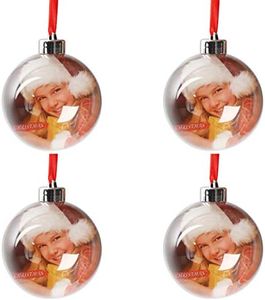 Confezione da 12 Palline di Natale-Pallina Trasparente da Riempire Rotonda in Plastica per Addobbi Natalizi e Addobbi per Feste di Compleanno,Decorazioni,Feste di Nozze (Set 2)