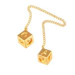 Jia Ying Xin Han Solo Dice Lucky Charms Keychain Jewelry for Hansolo Cosplay Costumes Replica Accessories, Star Wars Movie Link Chain Gold