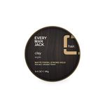 Every Man Jack Mens Styling Clay - Shape and Style Hair with Extreme, Pliable Hold, Matte Finish, and Low Shine - Non-Greasy, For All Hair Types, Fragrance Free - 3.4-ounce - 1 Tin