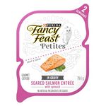 Fancy Feast Petites Wet Cat Food, Seared Salmon Entree in Gravy - 79.4 g Tray (12 Pack)