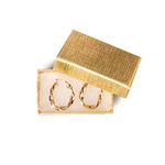 Cardboard Jewelry Boxes 50 Pack, 2.55 x 1.5 x 1 inch Cotton Filled Cardboard Jewelry Box, Gift box, Small Jewelry Gift Boxes with Lids for Bracelets Earrings, and all jewelry (Gold)