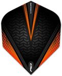 RED DRAGON Hardcore Radical Black & Orange Extra Thick Standard Dart Flights - 4 sets Per Pack (12 Dart Flights in total)