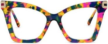 Zeelool Vintage Cat Eye Frame for Women with Non-prescription Clear Lens ZJGX586916, Flower