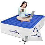 EnerPlex Twin Air Mattress with Pump - Double Height, Portable Inflatable Mattress with Removable Electric Pump for Camping and Home - Easy to Inflate Air Mattress w/ Deflation