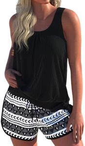 ROSEWE Modest Tankini Swimsuits for Women 2 Piece Athletic Bathing Suits