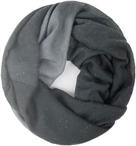 Gloop - Sciarpa da donna, leggera, a tubo, in diversi colori, nero/grigio scuro/grigio., Taglia Unica