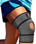 Sparthos Knee Brace - Relieves ACL, MCL, Meniscus Tear, Arthritis, Tendonitis Pain - Open Patella Design with Dual Stabilizers - Support Compression for Running, Working Out, For Men and Women (Large)