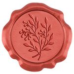 CRASPIRE 50pcs Red Wax Seal Stickers Plant Self Adhesive Wax Seal Stamp Stickers Berries Envelope Wax Stickers for Wedding Invitation Scrapbook DIY Craft Adhesive Waxing Party Gift Wrapping