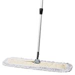 Tidy Tools Commercial Dust Mop & Floor Sweeper, 30 in. Dust Mop for Hardwood Floors, Reusable Dust Mop Head, Extendable Mop Handle, Industrial Dry Mop for Floor Cleaning & Janitorial Supplies