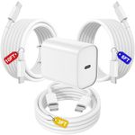 [3ft/6ft/10ft]USB C Cable for iPhone 15 Charger,Apple 20W USB C Fast Charger Block with Type C Cord for iPhone 15/15 Pro/15 Pro Max/15 Plus,iPad Charger Fast Charging for iPad12.9/11,iPad Air 5/4th