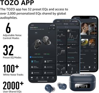 TOZO NC9 ANC Wireless Earbuds – Bluetooth, Blue