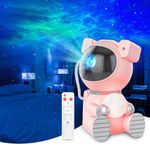 Cayclay Astronaut Light Projector, Galaxy Projector for Bedroom, Star Projector with Moon Lamp, LED Nebula Night Light for Kids, Room Decor, Party, Gift(Pink)