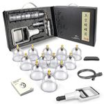 Ella Health & Beauty Cupping Therapy Set 12 Cups With Pump Chinese Cupping Set Vacuum Cupping Kit For Massage Therapy Suction Cups For Body Pain Relief Cellulite Muscle