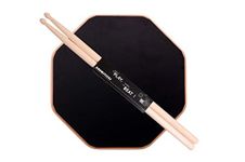 HIMANSHU MUSICALS 12" Inches Two Sided Drum Practice Pad + Bag + Drum Sticks