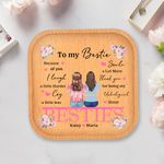 Acntrhm Personalized Jewelry Dish Friendship Thank You I Laugh More Cry Less Personalized Jewelry Dish Thank You Friendship Gifts for Women Friends (8.15Portrait jewelry tray(wood)-B01)