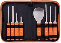 Professional Pumpkin Carving Kit – Heavy Duty Stainless Steel Tools with Carrying Case (8 piece set)