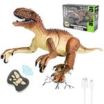 Dinosaur Toy for Boys，Remote Control Dinosaur Toys for Kids 2.4Ghz RC Realistic T-Rex Dinosaur Robot Walking and Roaring with LED Light for Kids Girls Toddler