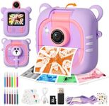 ARNSSIEN Kids Camera Instant Print, 7 Print Paper (4 Color: O/R/G/B+3 B&W), 2.4" Screen Instant Camera for Kids Ages 3-12,1080P, 180°Flip Lens,32GB Card- Christmas Birthday Present for Boys & Girls,M2