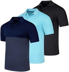 Real Essentials Mens Big and Tall Dry Dri Fit Polo Shirt Short Sleeve Golf Tennis Active Athletic Performance King Size Casual Tee