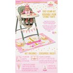 Pink and Gold Girls 1st Birthday High Chair Decoration Kit, 4pc