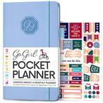 GoGirl Planner and Organizer for Women – Pocket Size Weekly Planner, Goals Journal & Agenda to Improve Time Management, Productivity & Live Happier. Undated – Start Anytime, Lasts 1 Year – Light Blue