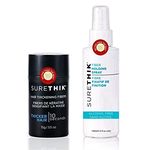 SureThik Hair Thickening Fibers, 15g and Fiber Holding Spray, 100ml (Black)