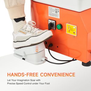 CREWORKS 350W Electric Pottery Wheel – Adjustable Speed Ceramic Machine