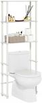Furinno Turn-N-Tube Over The Toilet Storage, 3-Shelf Over The Toilet Organizer, Freestanding Space Saver Bathroom Shelf, for Bathroom Organizers and Storage, White