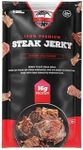 SNAPDOWN SNACKS Beef Steak Jerky - High Protein Jerky Original Meat Snacks with Flavorful Strips - Halal Beef steak Jerky Snacks Pack for Great Protein (12 count (Pack of 1), Original BBQ)