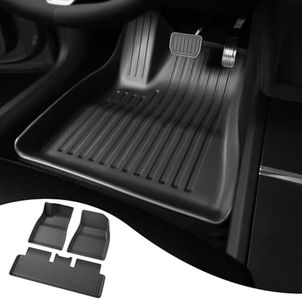 ASZSK [3 Pièces] Tapis de Sol pour Tesla Model 3 2024 2025, Tapis en TPE Tesla Model 3 Highland, Tapis de Pied Antidérapant et Imperméable, Noir