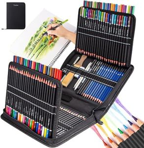 Tensine 146PCS Art Supplies Drawing Kit, Pencils for Sketching - Include Colored, Graphite, Metallic, Charcoal Pencil, Ideal Gift Beginners & Professional Artists Teens Adults, 145 Piece Set