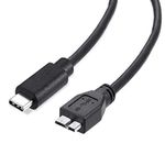 USB C cable for Portable Hard Drive/SSD - Compatible with Western Digital, WD, Seagate, Lacie, Samsung, Sandisk, Toshiba, Crucial - Camera and more - Type C to Micro B - Length: 50cm