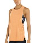 icyzone Workout Tank Tops for Women - Running Muscle Tank Sport Exercise Gym Yoga Tops Athletic Shirts (M, Pumpkin)