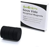 AppleKoreLiving Sous Vide Weighted Magnets | Powerful Food Safe Magnets | Keep Sous Vide Bags Fully Submerged in a Sous Vide Container | Better than Other Sous Vide Accessories (Matte Black - 4 Pack)