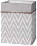 Lambs & Ivy Urban Jungle Gray/White Chevron Storage/Hamper