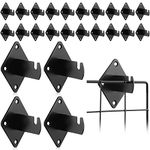 24 Pcs Gridwall Mount Brackets Bulk for Grid Panels Gridwall Brackets for Clothing Store Cloakroom Display Wall Organization (Black)