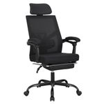 Okeysen Mesh Ergonomic Office Chair with Footrest,Height Adjustable Home Office Desk Chair with Wheels 360 Swivel, Computer Executive Desk Chair with Headrest and Backrest 90-135 Adjustable Task Chair