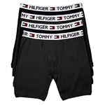 Tommy Hilfiger Men's Underwear Cotton Classics 4-Pack Boxer Brief - Amazon Exclusive, 4 Black, Large