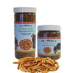Pro-Meal Dried Mealworms - High Protien Treat Food For Aquarium Fishes Like Arowana, Flowerhorn And Birds, Reptiles, Monkeys And Other Pets (250Gm),All Life Stages, 1 Count