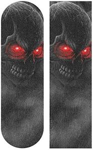Black Skeleton Red Eyes Skateboard Grip Tape Skull Scooter Griptape Deck Sandpaper Longboard Sheet Sticker 9" x 33"
