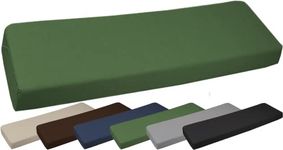 TheWhiteWater Garden Bench Cushion - Patio Pub Furniture Bench Seat Pad – 108 x 45 x 6 CM – 2 3 4 Seater Weather & Waterproof Fabric – Long Garden Chair Cushion Outdoor/Indoor (Green, 2 Seater)