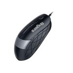 FINGERS SuperHit Wired Mouse with Advanced Optical Technology (Lightweight | Trendy Dual-Tone Design | Works Well with Windows®, macOS, Linux) (Matte Black + Steel Grey)