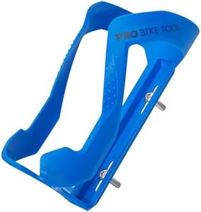 Pro-Bike Tool Bike Water Bottle Cage - Nylon & Glass Fiber - Lightweight 46g - Secure Retention - Fits 20-32 oz Bottle - Quick Install with Stainless Steel Bolts - Blue - Road & Mountain Bikes