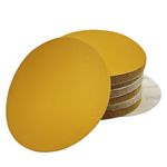 AutKerige 100 Pcs 6inch Hook and Loop Sanding Discs， 400 Grits Gold Sandpaper for Random Orbital Sanders，Aluminum Oxide Abrasive - Ideal for Automotive Paint and Woodworking