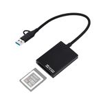 JJC Metal USB 3.0 XQD Card Reader, USB C USB A External Card Reader Writer Compatible with SONY XQD-G/M Series Memory Cards, 5Gbps Transfer Speed XQD Adapter for i-Phone 15 Android MacOS M1/M2 Windows