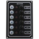 Seasense Led Switch Panel 6 Gang with Breaker and Rubber Boots